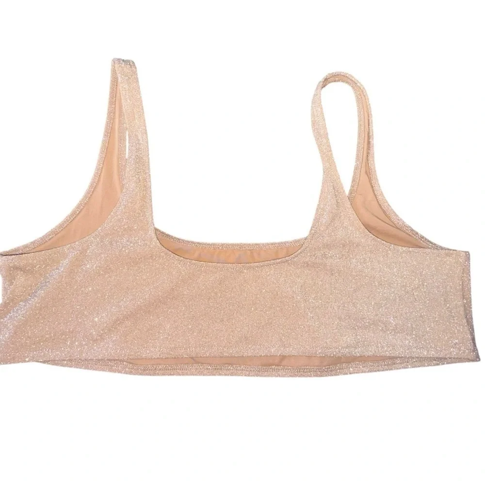 NWT Skims Glitter Swim Scoop Top 3X Crop Top / bralette